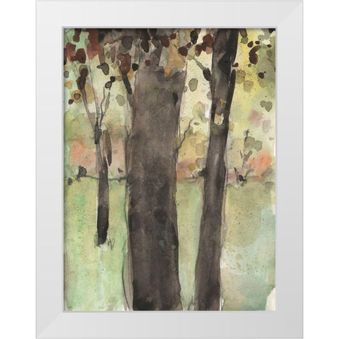 Under the Tree Confetti II White Modern Wood Framed Art Print by Dixon, Samuel