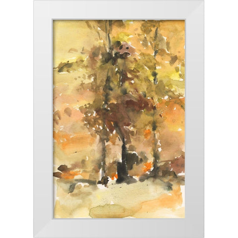 Fall Foliage Watercolor I White Modern Wood Framed Art Print by Dixon, Samuel