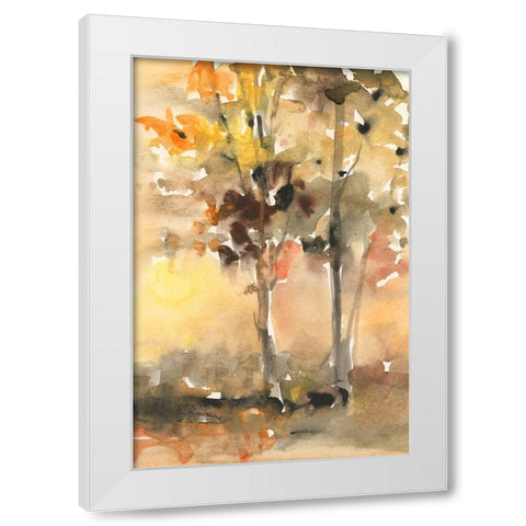 Fall Foliage Watercolor II White Modern Wood Framed Art Print by Dixon, Samuel