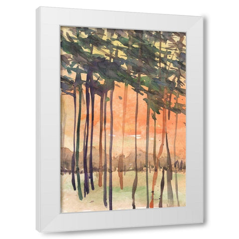 Between the Trees II White Modern Wood Framed Art Print by Dixon, Samuel