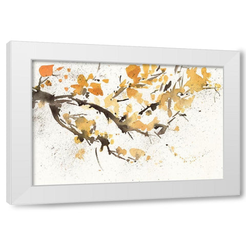 Watercolor Tree Branch I White Modern Wood Framed Art Print by Dixon, Samuel