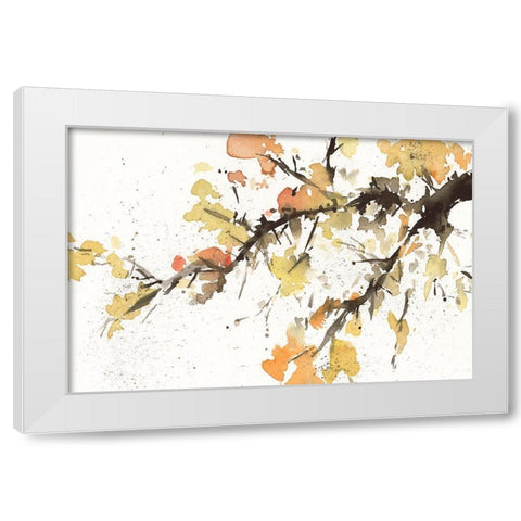 Watercolor Tree Branch II White Modern Wood Framed Art Print by Dixon, Samuel