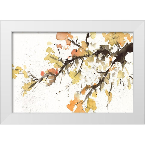 Watercolor Tree Branch II White Modern Wood Framed Art Print by Dixon, Samuel