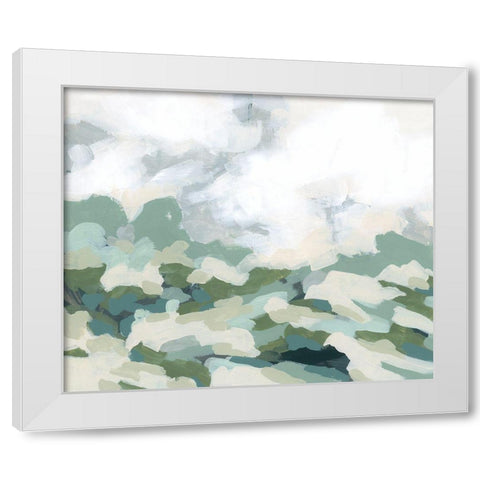Verdant Hillside II White Modern Wood Framed Art Print by Vess, June Erica