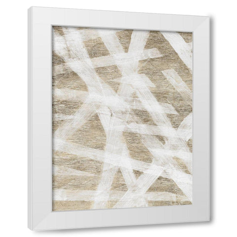Splinters White Modern Wood Framed Art Print by Longley, Alicia