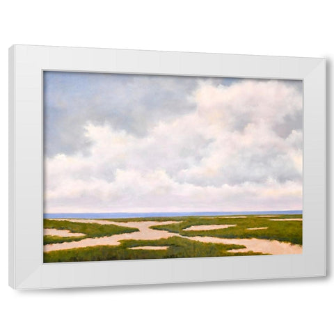 Beach Dunes White Modern Wood Framed Art Print by Andersen, Catherine