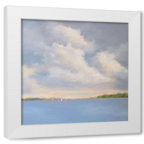Down River White Modern Wood Framed Art Print by Andersen, Catherine