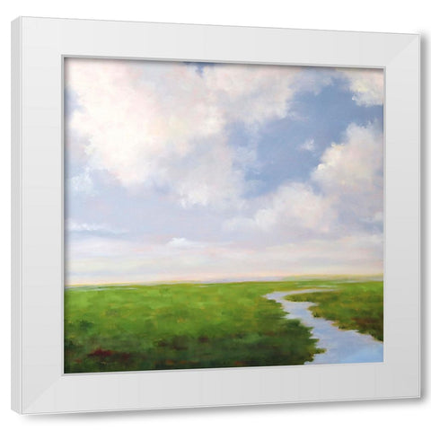 River Light White Modern Wood Framed Art Print by Andersen, Catherine
