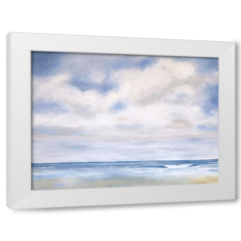 The Wave White Modern Wood Framed Art Print by Andersen, Catherine
