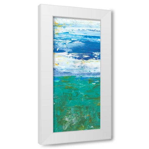 Free Run I White Modern Wood Framed Art Print by Kaelber, Renee