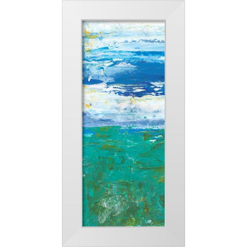 Free Run I White Modern Wood Framed Art Print by Kaelber, Renee