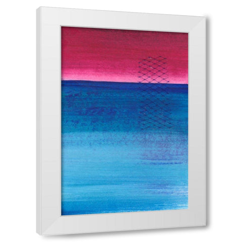 Gently Oppose I White Modern Wood Framed Art Print by Kaelber, Renee