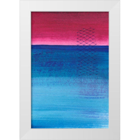 Gently Oppose I White Modern Wood Framed Art Print by Kaelber, Renee