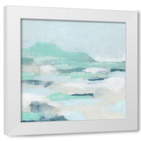 Blue Mesa I White Modern Wood Framed Art Print by Vess, June Erica