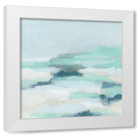 Blue Mesa II White Modern Wood Framed Art Print by Vess, June Erica