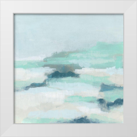 Blue Mesa II White Modern Wood Framed Art Print by Vess, June Erica