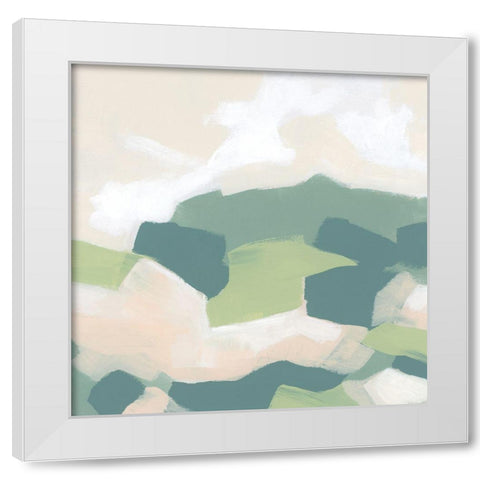 Blockbrush Hills I White Modern Wood Framed Art Print by Vess, June Erica