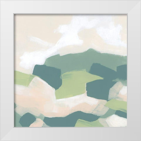 Blockbrush Hills I White Modern Wood Framed Art Print by Vess, June Erica