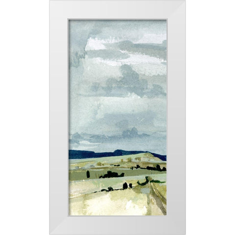 Coastal Blues Watercolor II White Modern Wood Framed Art Print by Caroline, Emma