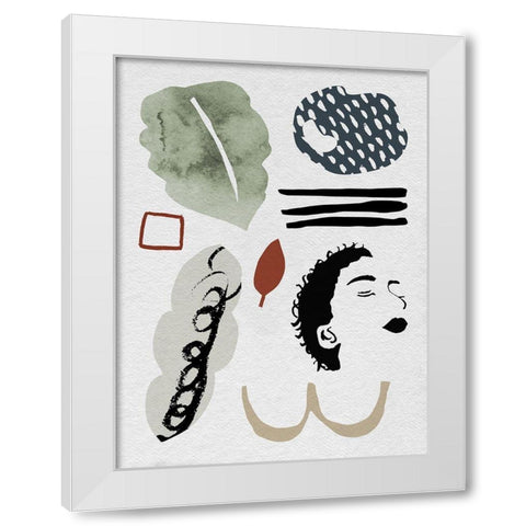 Collected Mindfulness III White Modern Wood Framed Art Print by Wang, Melissa