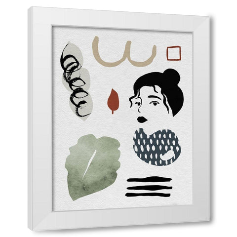 Collected Mindfulness IV White Modern Wood Framed Art Print by Wang, Melissa