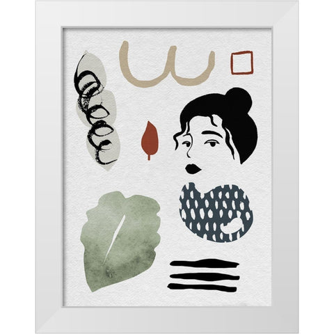 Collected Mindfulness IV White Modern Wood Framed Art Print by Wang, Melissa