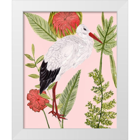 Birds in Motion IV White Modern Wood Framed Art Print by Wang, Melissa