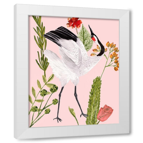 Birds in Motion VI White Modern Wood Framed Art Print by Wang, Melissa