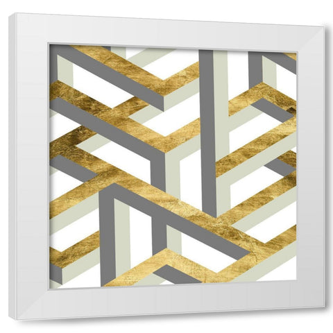 Geometric Landscape I White Modern Wood Framed Art Print by Wang, Melissa