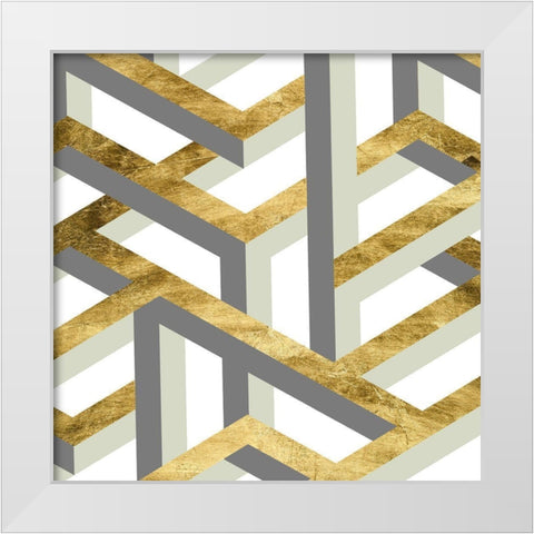 Geometric Landscape I White Modern Wood Framed Art Print by Wang, Melissa