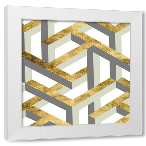 Geometric Landscape II White Modern Wood Framed Art Print by Wang, Melissa