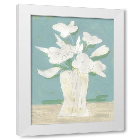 Muted Spring Arrangement I White Modern Wood Framed Art Print by Green, Jacob