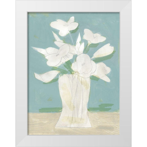 Muted Spring Arrangement I White Modern Wood Framed Art Print by Green, Jacob