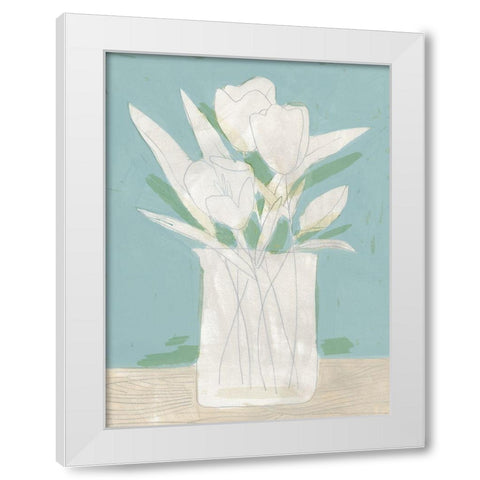 Muted Spring Arrangement II White Modern Wood Framed Art Print by Green, Jacob