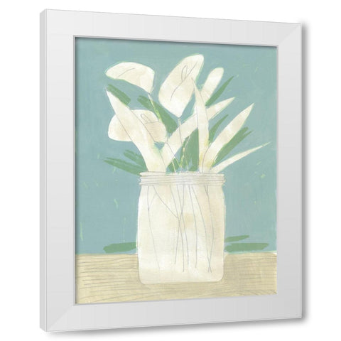 Muted Spring Arrangement IV White Modern Wood Framed Art Print by Green, Jacob