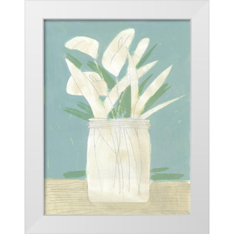 Muted Spring Arrangement IV White Modern Wood Framed Art Print by Green, Jacob