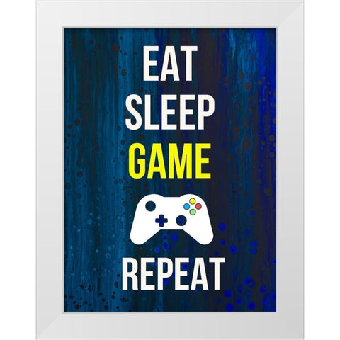 Gamer at Play V White Modern Wood Framed Art Print by Warren, Annie