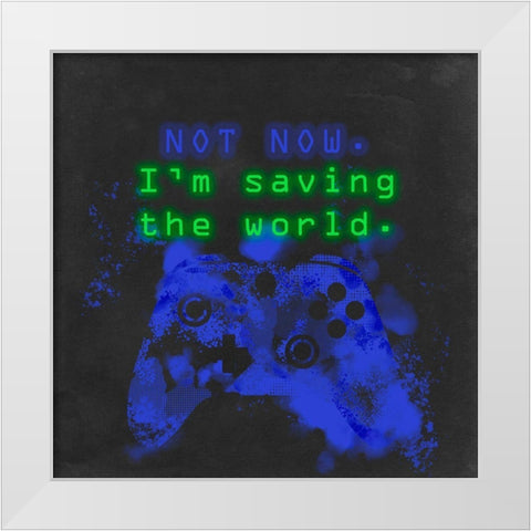 Control Freak III White Modern Wood Framed Art Print by Parker, Jennifer Paxton