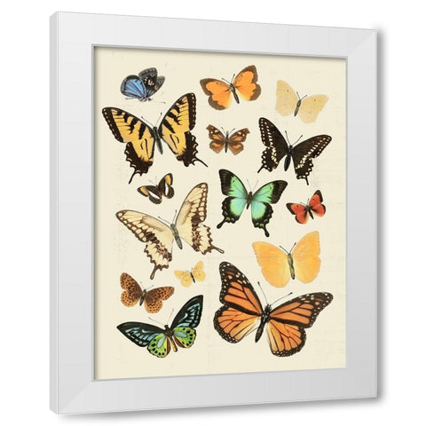 Collected Flutter I White Modern Wood Framed Art Print by Barnes, Victoria