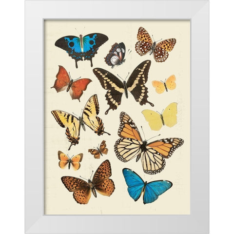 Collected Flutter II White Modern Wood Framed Art Print by Barnes, Victoria