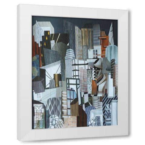 Western Metropolis White Modern Wood Framed Art Print by Good, Coco