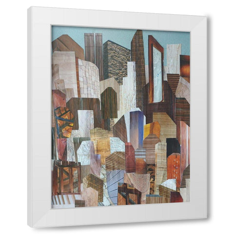 Metropolis White Modern Wood Framed Art Print by Good, Coco