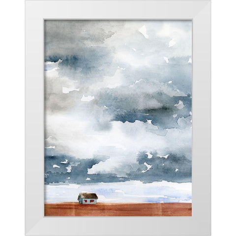 Kansas Clouds II White Modern Wood Framed Art Print by Parker, Jennifer Paxton