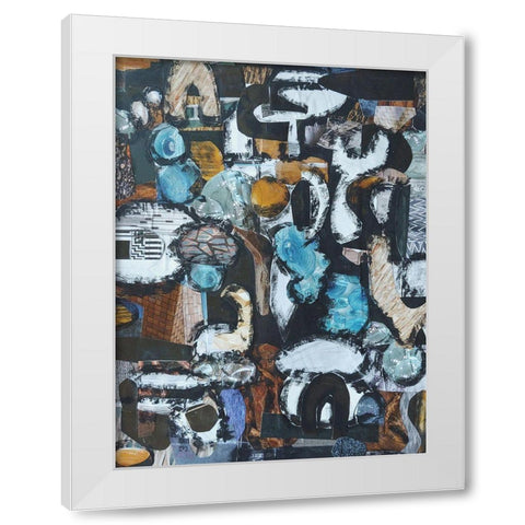 California Beach Blue Glass White Modern Wood Framed Art Print by Good, Coco