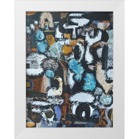 California Beach Blue Glass White Modern Wood Framed Art Print by Good, Coco