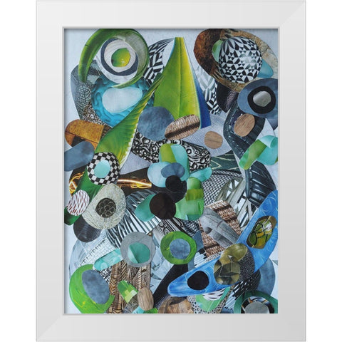 Siesta Beach Glass White Modern Wood Framed Art Print by Good, Coco