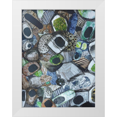 Cornwall Beach Glass White Modern Wood Framed Art Print by Good, Coco