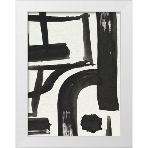 Inkwell Intersect I White Modern Wood Framed Art Print by Parker, Jennifer Paxton