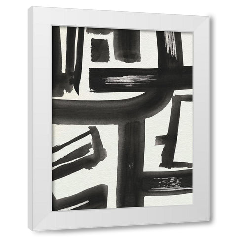 Inkwell Intersect II White Modern Wood Framed Art Print by Parker, Jennifer Paxton