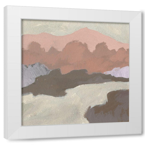 Blush Foothills I White Modern Wood Framed Art Print by Green, Jacob